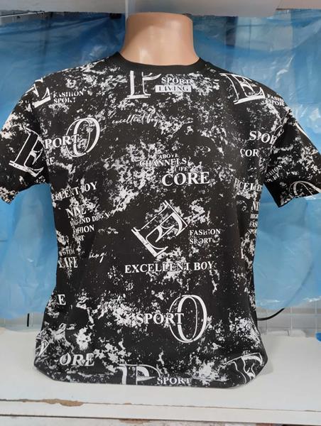 Футболка Panda (S-2XL) 1868 black (лето)
