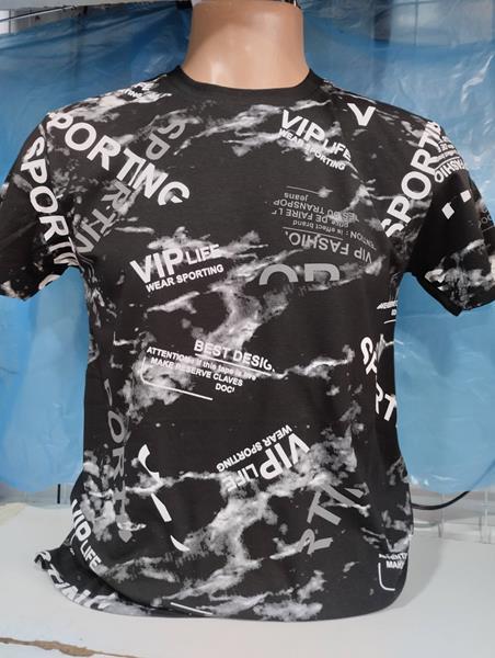 Футболка Panda (S-2XL) 1879 black (лето)