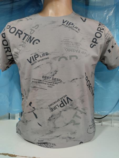 Футболка Panda (S-2XL) 1884 grey (лето)