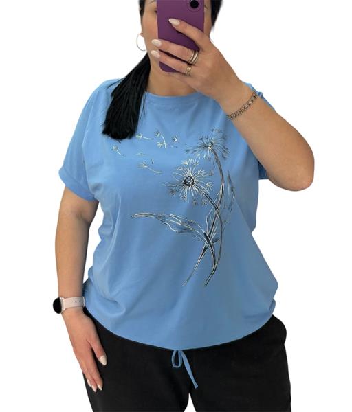 Футболка Ekvato (XL-3XL) 25038 l.blue (лето)