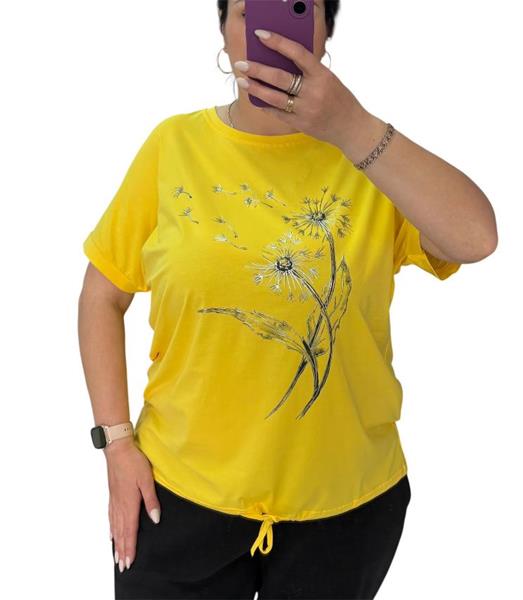 Футболка Ekvato (XL-3XL) 25038 yellow (лето)