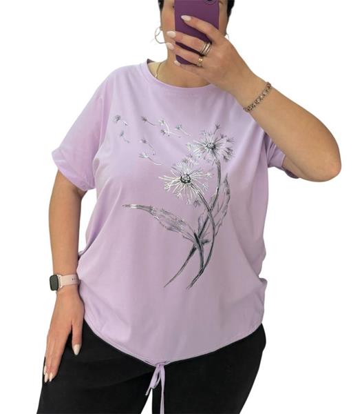 Футболка Ekvato (XL-3XL) 25038 lilac (лето)