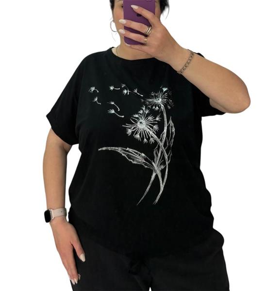 Футболка Ekvato (XL-3XL) 25038 black (лето)