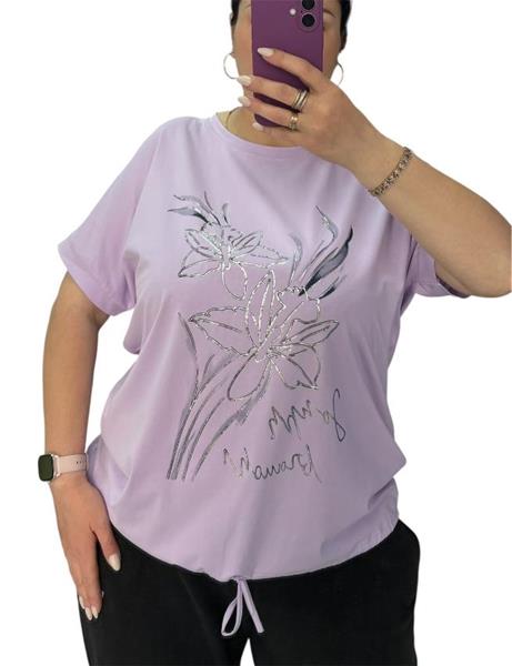Футболка Ekvato (XL-3XL) 25040 lilac (лето)