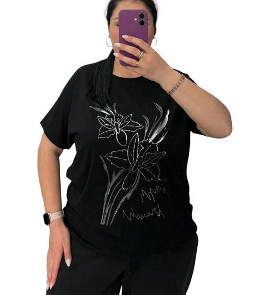 Футболка Ekvato (XL-3XL) 25040 black (лето)