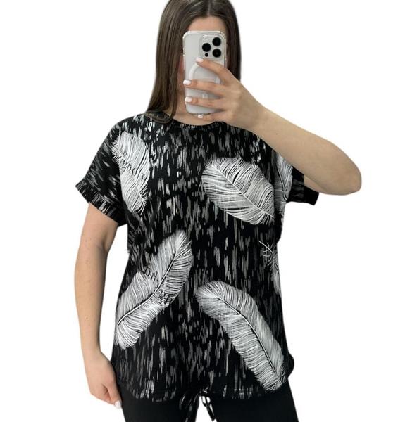 Футболка Ekvato (48-56) 25065 black (лето)