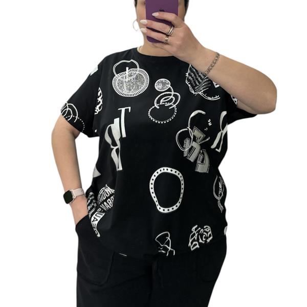 Футболка Ekvato (54-64) 25085 black (лето)