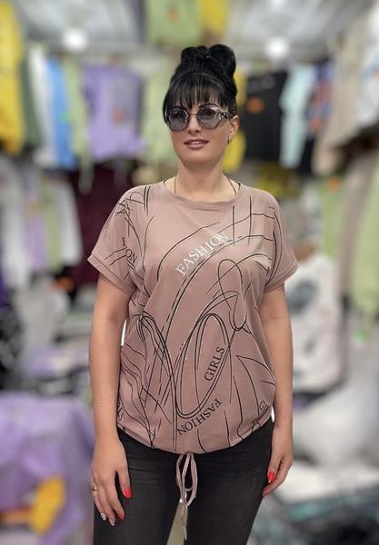 Футболка LeVisha (L-2XL) 25315 brown (лето)