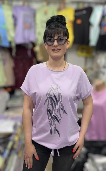Футболка LeVisha (XL-3XL) 25041 lilac (лето)