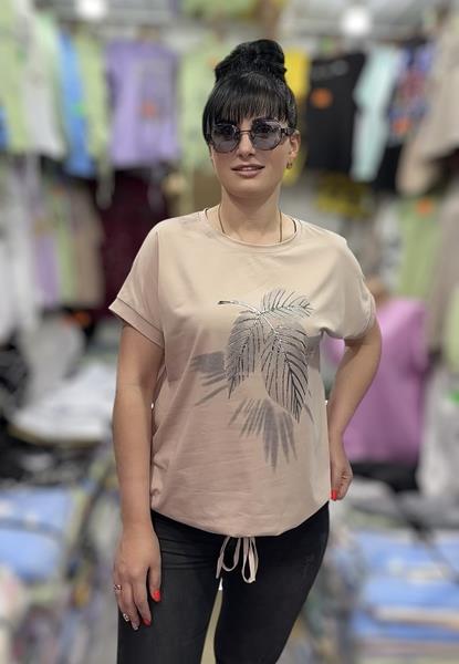 Футболка LeVisha (XL-3XL) 25039 beige (лето)