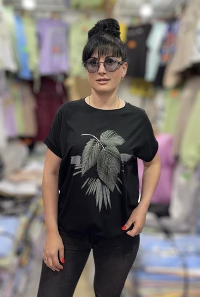 Футболка LeVisha (XL-3XL) 25039 black (лето)