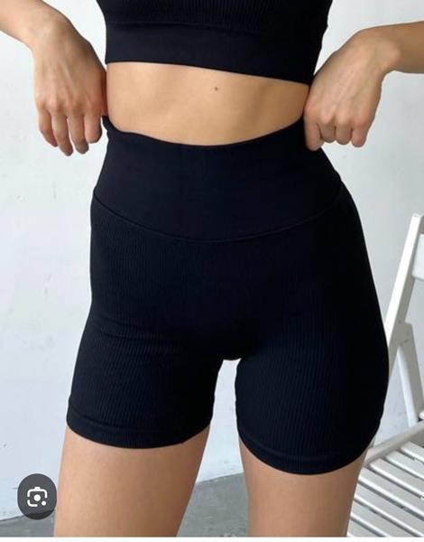 Велосипедки Sport style (S-XL) 05711 black (лето)