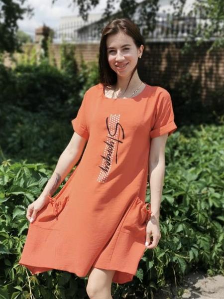 Платье LIArt (42-48) 681 orange (лето)
