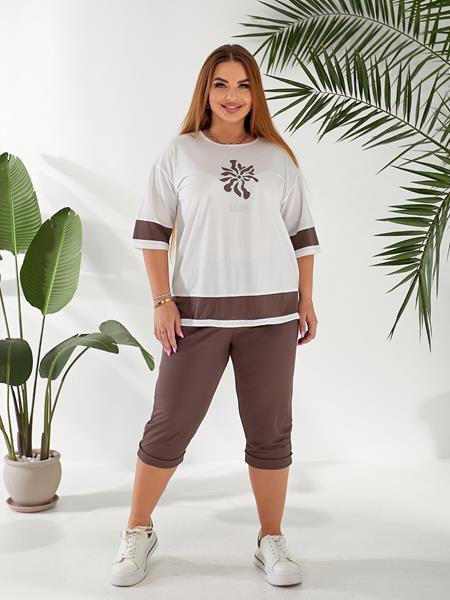 Костюм спорт OSKA (50-56) 6094 brown (лето)