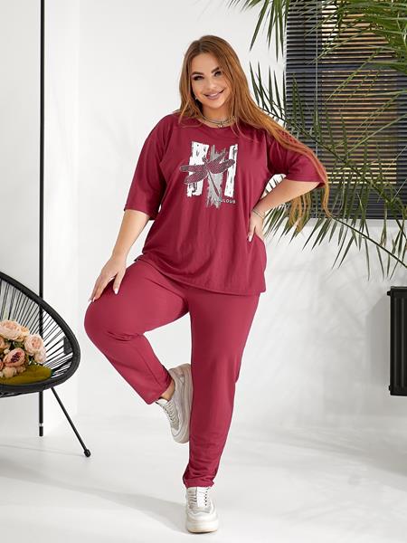 Костюм спорт OSKA (50-56) 6087 red (лето)