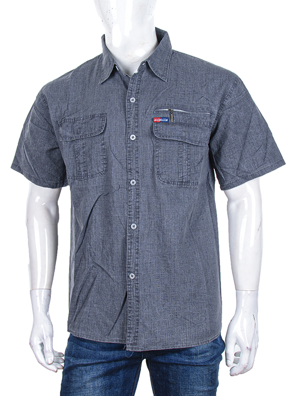 Рубашка Logaster (M-5XL) C12 grey (лето)