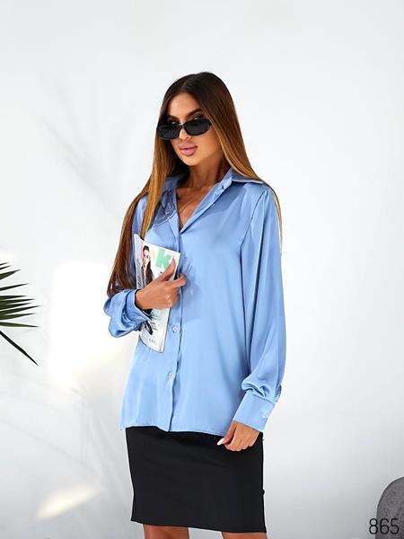 Блузка WideRange (42-56) 865-1 l.blue (деми)