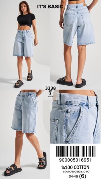 Шорты Jeans Style (34-40) 3338-3 l.blue (лето)