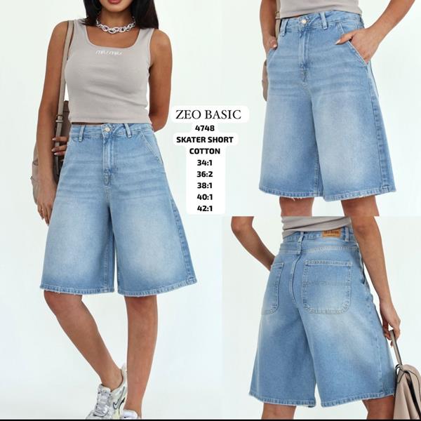 Шорты Jeans Style (34-42) 4748 l.blue (лето)