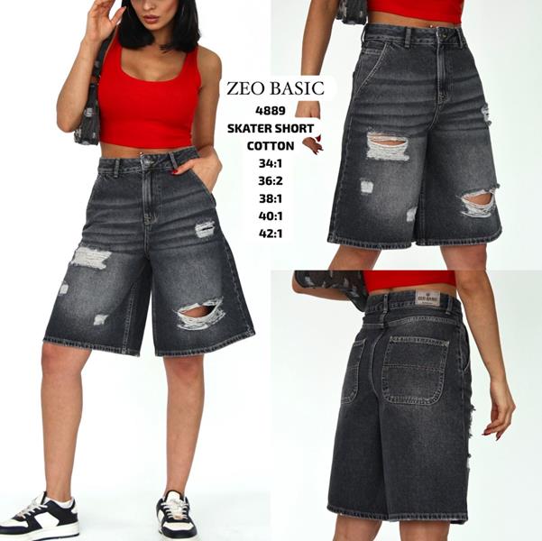 Шорты Jeans Style (34-42) 4889 black (лето)