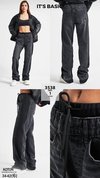 Джинсы Jeans Style (34-42) 3538-1 black (деми)