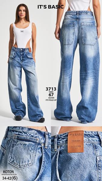 Джинсы Jeans Style (34-42) 3713-4 blue (деми)