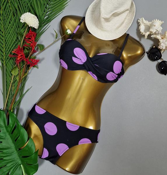 Купальник DFK (36-44) 22309 black-purple (лето)