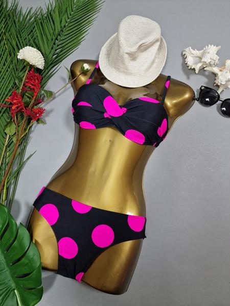 Купальник DFK (36-44) 22309 black-pink (лето)