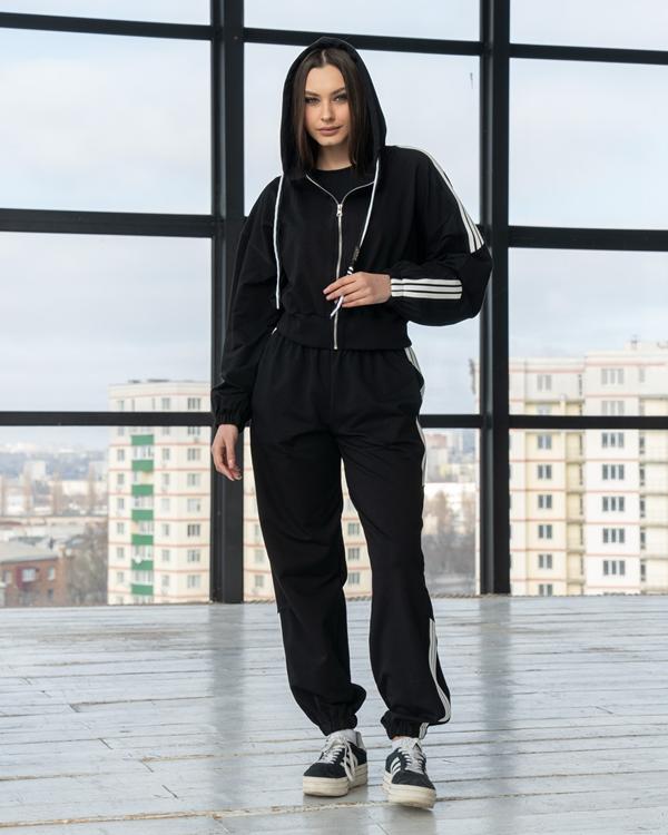 Костюм спорт AZNA (XS-L) Д128 black (деми)
