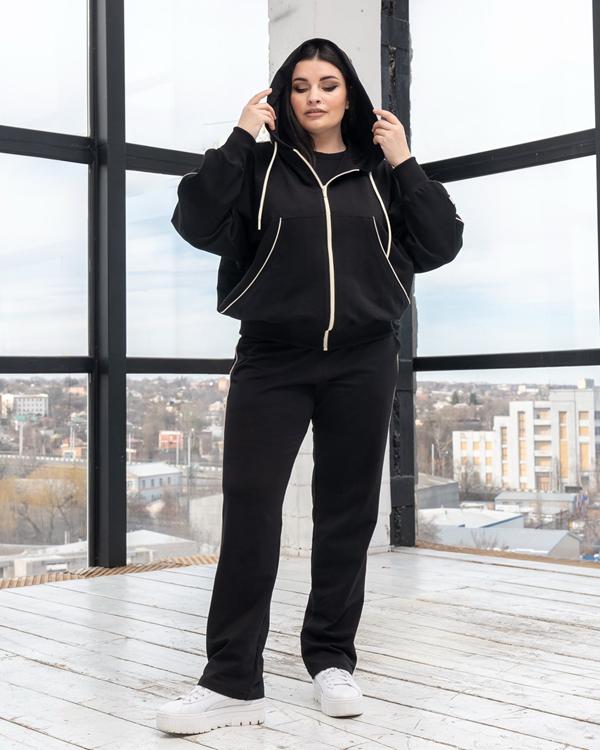 Костюм спорт AZNA (XL-4XL) Д139 black (деми)