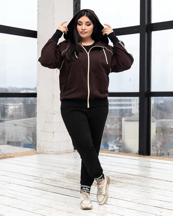 Костюм спорт AZNA (XL-4XL) Д108 brown (деми)