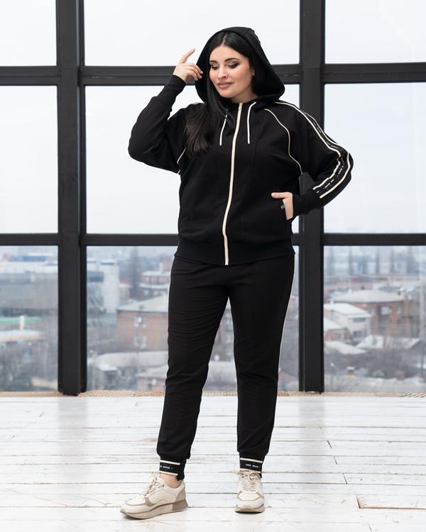 Костюм спорт AZNA (XL-4XL) Д108 black (деми)