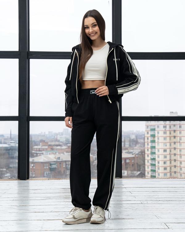 Костюм спорт AZNA (XS-L) Д124 black (деми)