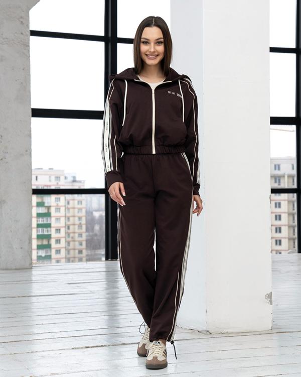 Костюм спорт AZNA (XS-L) Д124 brown (деми)