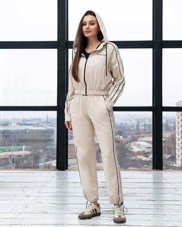 Костюм спорт AZNA (XS-L) Д124 beige (деми)