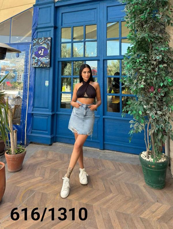 Юбка Jeans Style (34-40) 616-1310 l.blue (лето)