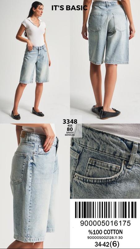 Шорты Jeans Style (34-42) 3348-80 l.blue (лето)