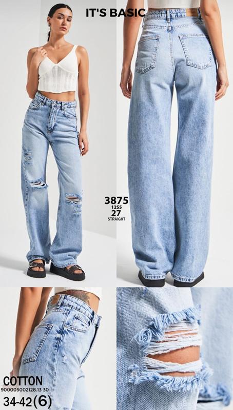 Джинсы Jeans Style (34-42) 3875-27 l.blue (деми)
