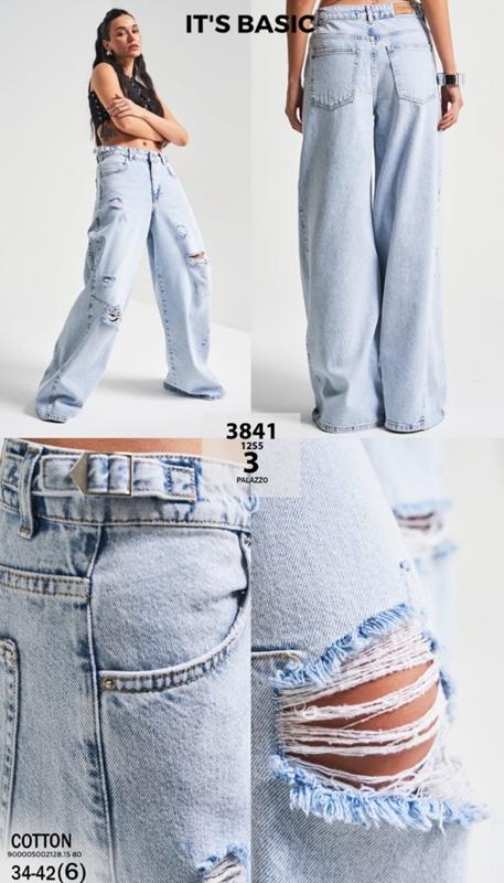 Джинсы Jeans Style (34-42) 3841-3 l.blue (деми)