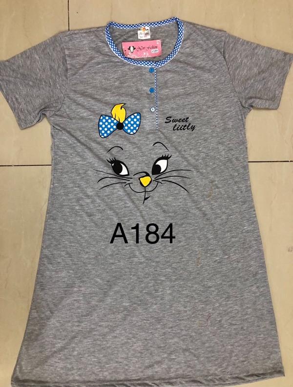 Ночнушка Xyen (XL-5XL) A184 grey (лето)