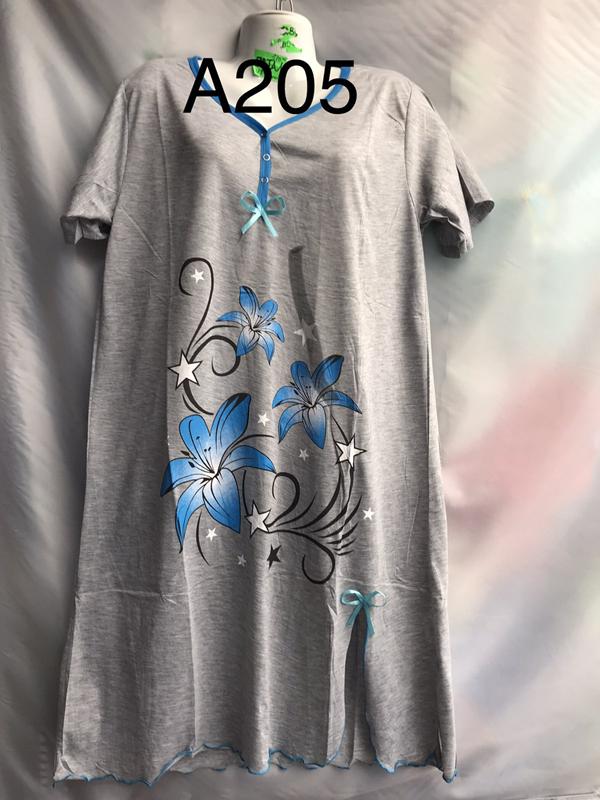 Ночнушка Xyen (3XL-7XL) A205 grey (лето)