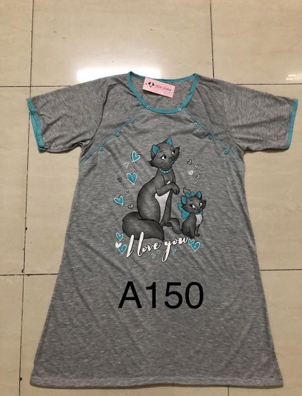 Ночнушка Xyen (3XL-7XL) A150 grey (лето)