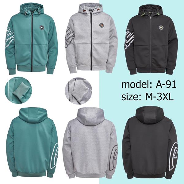 Кофта спорт Ale-Ate (M-3XL) A91 grey (деми)