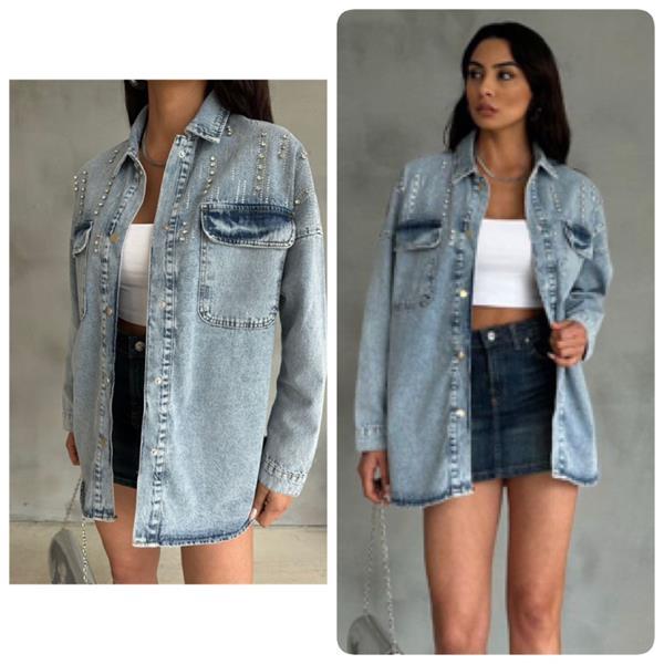 Рубашка Lady N (S-L) 184 l.blue (лето)