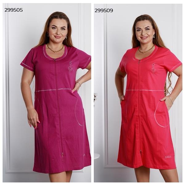 Халат Vehuiah (L-2XL) 299505 crimson (лето)
