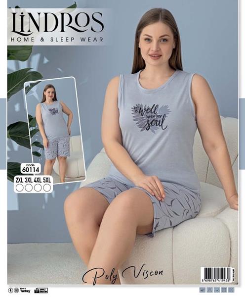 Костюм Vehuiah (2XL-5XL) 60114 grey (лето)