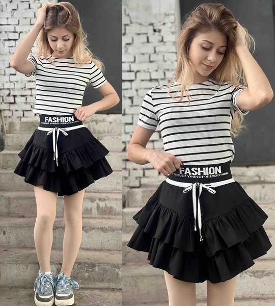 Юбка Karolina (32-42) KR213 black (лето)
