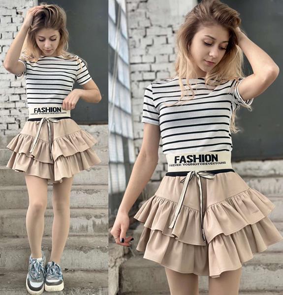 Юбка Karolina (32-42) KR216 beige (лето)