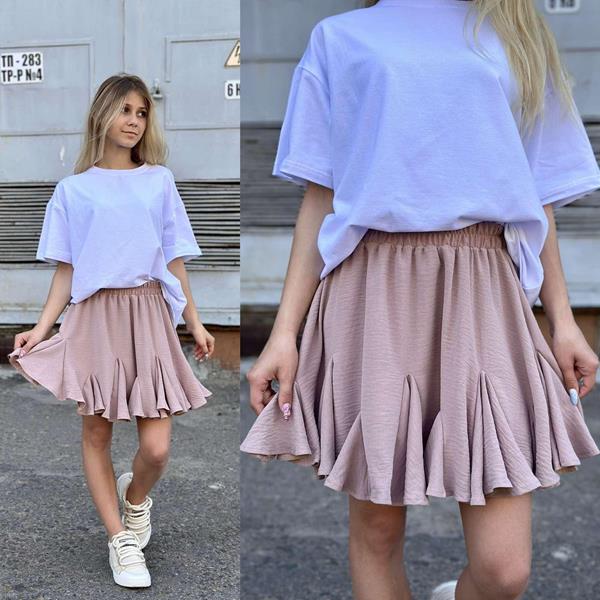 Юбка Karolina (34-42) KR232 beige (лето)
