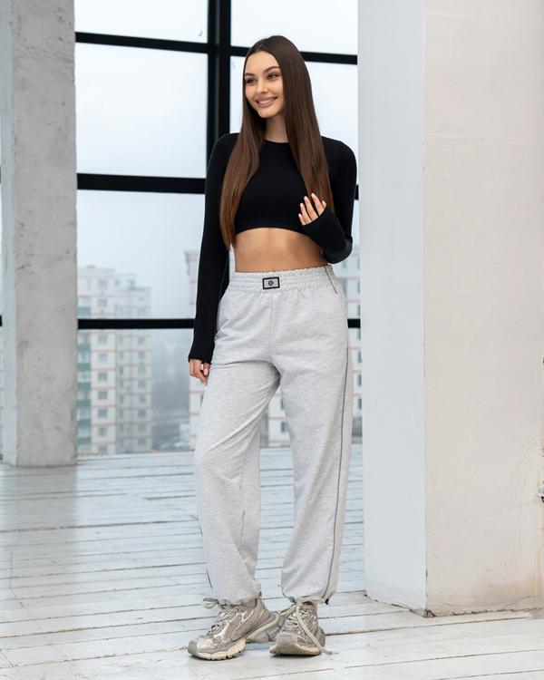 Штаны спорт AZNA (S-XL) Б16 grey (деми)